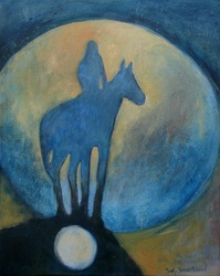 Blue Horse Moon
30" x 24"  (sold)